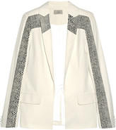 Thumbnail for your product : Preen by Thornton Bregazzi Paneled wool-twill and jacqaurd blazer