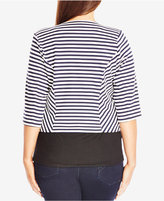 Thumbnail for your product : City Chic Plus Size Striped Blazer