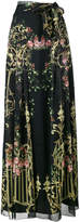 Thumbnail for your product : Alberta Ferretti floral print long wrap skirt