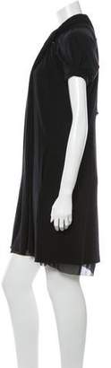 Marc Jacobs Wool Mini Dress Black Wool Mini Dress