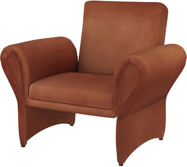 Orren Ellis Whitney Rust Orange Upholstered Accent Armchair