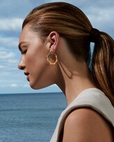 Thumbnail for your product : Cadar 18k Yellow Gold Large Diamond Triplet Hoop Earrings