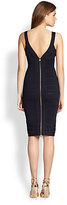 Thumbnail for your product : Herve Leger Crochet Effect Bodycon Dress