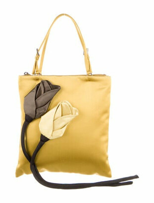 Prada Mini Raso Fiori Handle Bag w/ Tags Yellow - ShopStyle