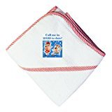 Cute Rascals Call Me In 2039 To Date! Cotton Baby Hooded Towel Red