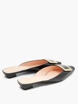 Thumbnail for your product : Roger Vivier Belle Vivier Buckled Patent-leather Mules - Black