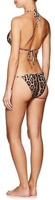 Dolce & Gabbana Women's Leopard-Print Triangle Bikini Top - Leopard