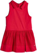 Thumbnail for your product : Lili Gaufrette Eyelet Dress w/ Cropped Jacket, Bright Pink, Size 2-6