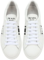 Thumbnail for your product : Prada Logo Leather Sneakers