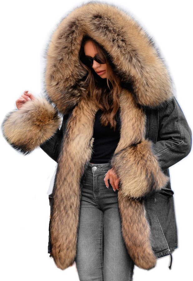 fur jacket size 18