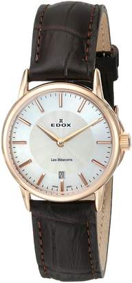 Edox Women's 57001 37R NAIR Les Bemonts Analog Display Swiss Quartz Brown Watch