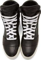 Thumbnail for your product : Balmain Black Leather Kol High-Top Sneakers