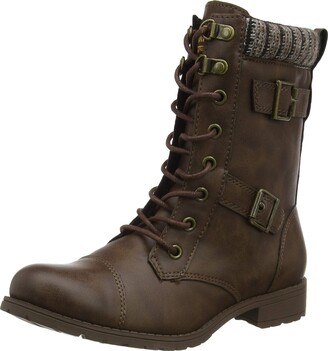 Brown Military Boots Women | Shop the world's largest collection of fashion  | ShopStyle UK