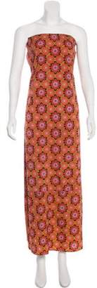 Diane von Furstenberg Strapless Maxi Dress Orange Strapless Maxi Dress