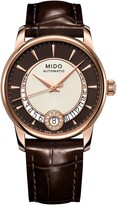 Thumbnail for your product : MIDO Baroncelli Automatic Diamond Leather Strap Watch, 33mm