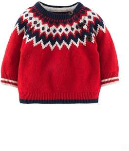 Boden Baby Boy's Red & Silver Sweater.