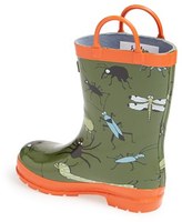 Thumbnail for your product : Hatley 'Fun Bugs' Print Waterproof Rain Boot (Walker & Toddler)