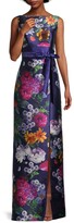 Thumbnail for your product : Kay Unger Printed Mikado Carina Column Gown