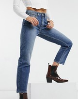 Thumbnail for your product : Pepe Jeans Mary high waist straight leg jeans in blue