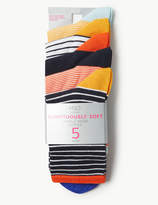 Thumbnail for your product : Marks and Spencer 5 Pair Pack Sumptuously Soft Ankle High Socks
