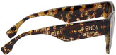 Thumbnail for your product : Fendi Tortoiseshell 'F Is Fendi' Round Sunglasses
