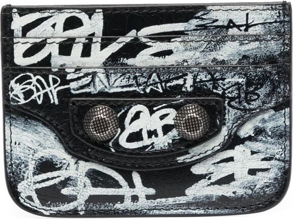 Balenciaga Le Cagole graffiti cardholder - ShopStyle 