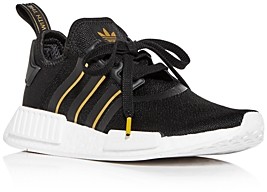ladies black and gold trainers