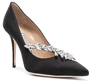 Manolo Blahnik Satin Nadira Heels in Black - ShopStyle Shoes