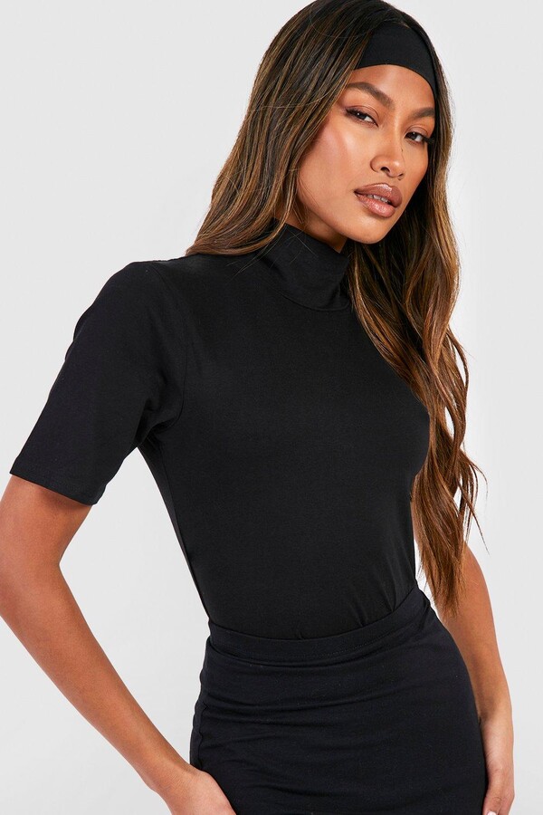 boohoo Short Sleeved Roll Neck Top - ShopStyle