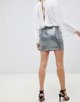 Thumbnail for your product : Rare London Embroidered Sequin Mini Skirt