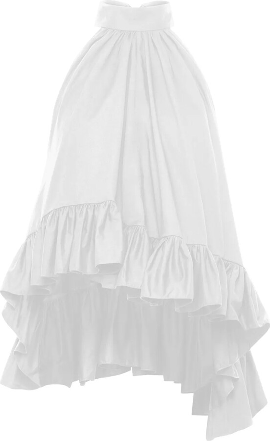 Azeeza Plath ruffled cotton blouse