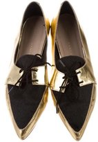 Thumbnail for your product : Loeffler Randall Metallic Pointed-Toe Oxfords