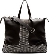Thumbnail for your product : Giuseppe Zanotti Black Grained Leather Studded Tote Bag