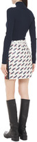 Thumbnail for your product : Fendi Jacquard-trimmed Printed Leather Mini Skirt