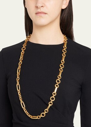 Ben-Amun 24K Yellow Gold Hammered Cable Chain Necklace