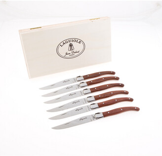 Jean Dubost Laguiole Set of 6 Tortoise Acrylic Steak Knives