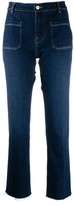Thumbnail for your product : Frame Raw-Edge Straight Fit Jeans