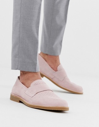 Selected penny loafer in pink