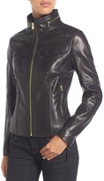 Thumbnail for your product : MICHAEL Michael Kors Front Zip Leather Jacket