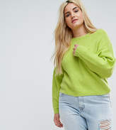 Thumbnail for your product : ASOS Curve CURVE Sweater with Volume Sleeve and Cut Out Neck
