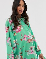 Thumbnail for your product : Blume Maternity oversized shirt in multi floral