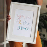Thumbnail for your product : Sweetlove Press You, Me And The Stars Hand Lettered Typography Print