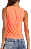 Thumbnail for your product : Charlotte Russe Rhinestone New York Graphic Muscle Tee