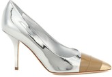 Thumbnail for your product : Burberry Annalise metallic leather pumps