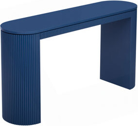 MOHAIDIANSHANG Curved Design Console Table With Unique Vertical Stripe Design ,Suitable For Living Room,Study And Entrance