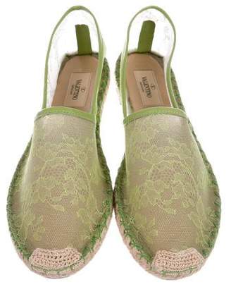 Valentino Lace Espadrille Flats w/ Tags