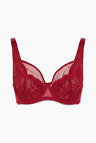 Thumbnail for your product : Maison Lejaby Satin-jersey, Lace And Stretch-tulle Underwired Bra