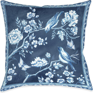 Laural Home Chinoiserie Birds Indoor Pillow