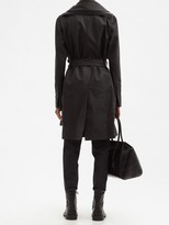 Thumbnail for your product : Rick Owens Performa Leather Trench Coat - Black