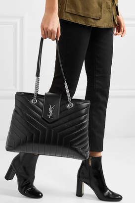 Saint Laurent Loulou Large Quilted Leather Shoulder Bag - Black